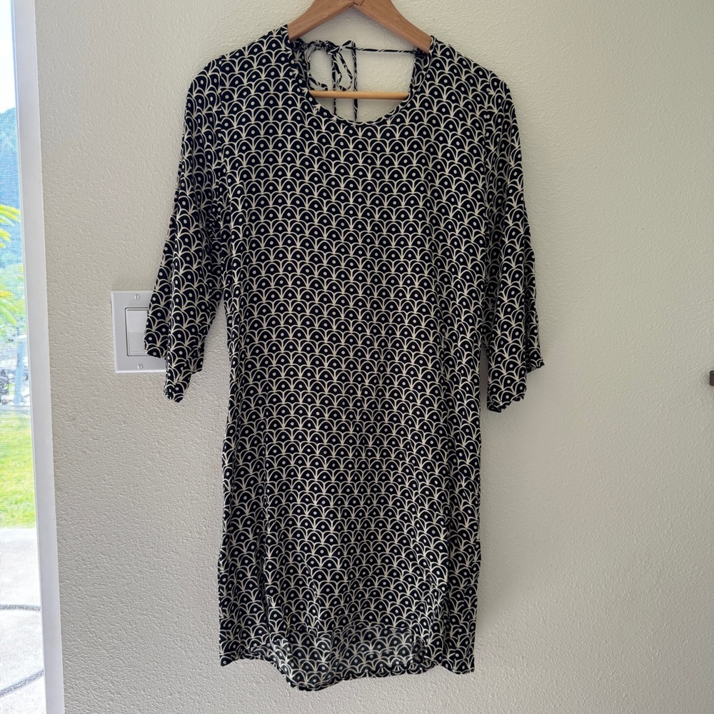 Ava sky open back dress